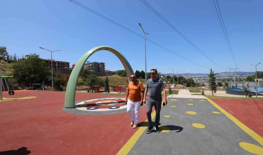 Başiskele Belediyesi tarafından yapımında sona yaklaşılan Yeşilyurt Millet Bahçesi’nde çalışmalar
